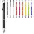 Moneta Druckkugelschreiber aus Aluminium (Schwarze Tinte), Durchgehend schwarz
