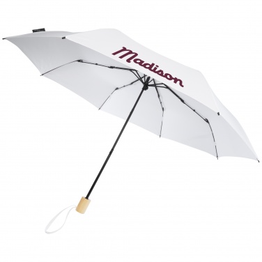 Logotrade Firmengeschenke das Foto: Birgit 21'' faltbarer winddichter Regenschirm aus recyceltem PET