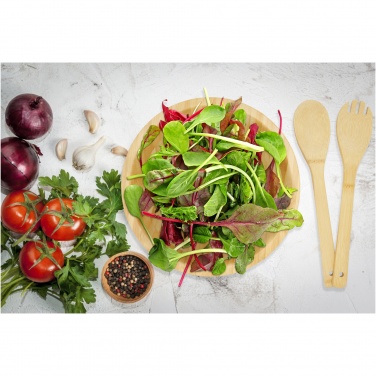 Logotrade Werbeartikel das Foto: Argulls Salatschüssel und -besteck aus Bambus
