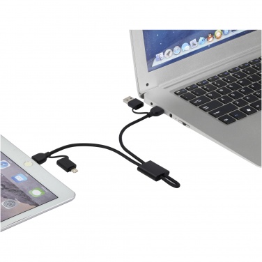 Logotrade Werbegeschenke das Foto: Connect 6-in-1 45W Schnelllade- & Datentransferkabel aus recyceltem RCS Aluminium