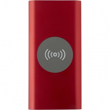 Logotrade Werbegeschenke das Foto: Juice 8000 mAh Typ-C kabellose Powerbank aus recyceltem Aluminium