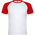 Indianapolis T-Shirt Unisex aus recyceltem Material, Weiß / Rot