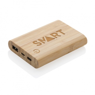 Logotrade Werbegeschenke das Foto: 5.000mAh Bambus-Powerbank