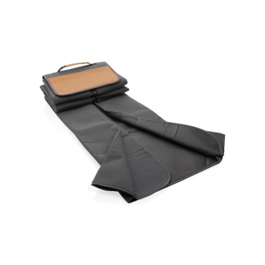 Logotrade Geschäftsgeschenke das Foto: Impact Aware™ RPET Picknickdecke mit PU-Tasche