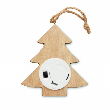 Logotrade werbemittel das Foto: Anhänger aus Holz mit LED