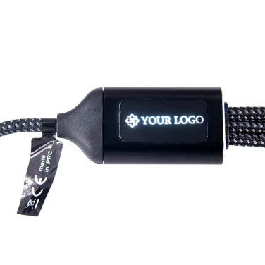 Logotrade Werbeartikel das Foto: 3-in-1-Kabel mit beleuchtetem Logo Pierre Cardin