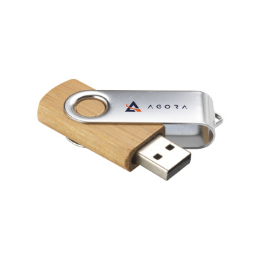 Logotrade Werbegeschenke das Foto: USB Twist Bambus 8 GB