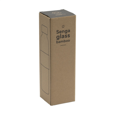 Logotrade Firmengeschenke das Foto: Senga Glass Bamboo 500 ml Trinkflasche