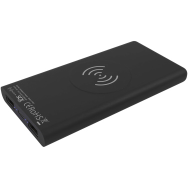 Logotrade Firmengeschenke das Foto: SCX.design P40 10.000 mAh kabellose Powerbank mit Leuchtlogo