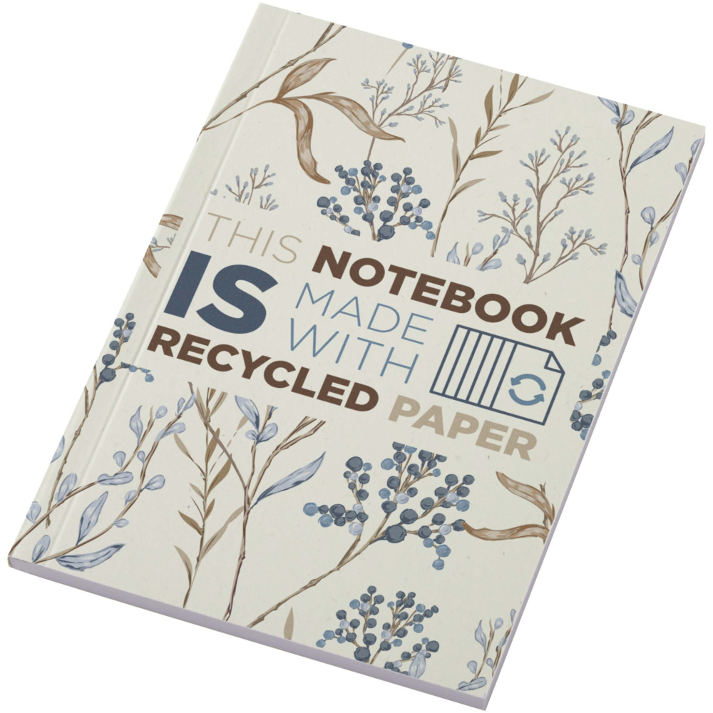 Logotrade Firmengeschenke das Foto: Novella Austen A6 Softcover Notizbuch aus Recyclingmaterial – 50 Blatt