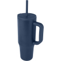 Brady 900 ml RCS-zertifizierter Isolierbecher mit Silikon Trinkhalm, Marine