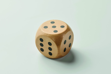 Logotrade Geschäftsgeschenke das Foto: Spielwürfel Schima-Holz Ø 5cm
