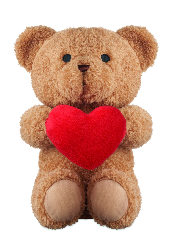 Logotrade Werbegeschenke das Foto: Teddybär mit Herz 23cm