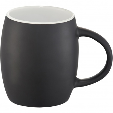 Logo trade promotional merchandise photo of: Hearth 400 ml ceramic mug with wooden coaster