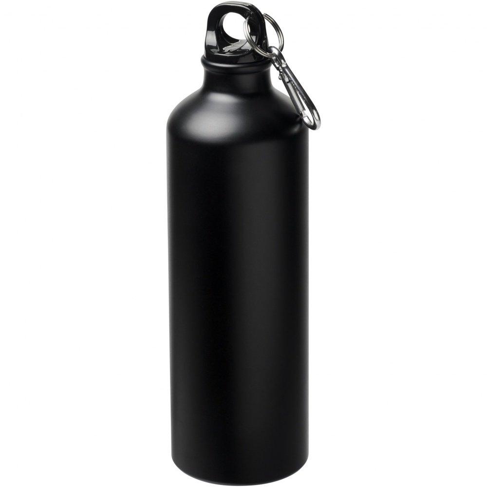 Logo trade business gifts image of: Oregon 770 ml matte water bottle with carabiner