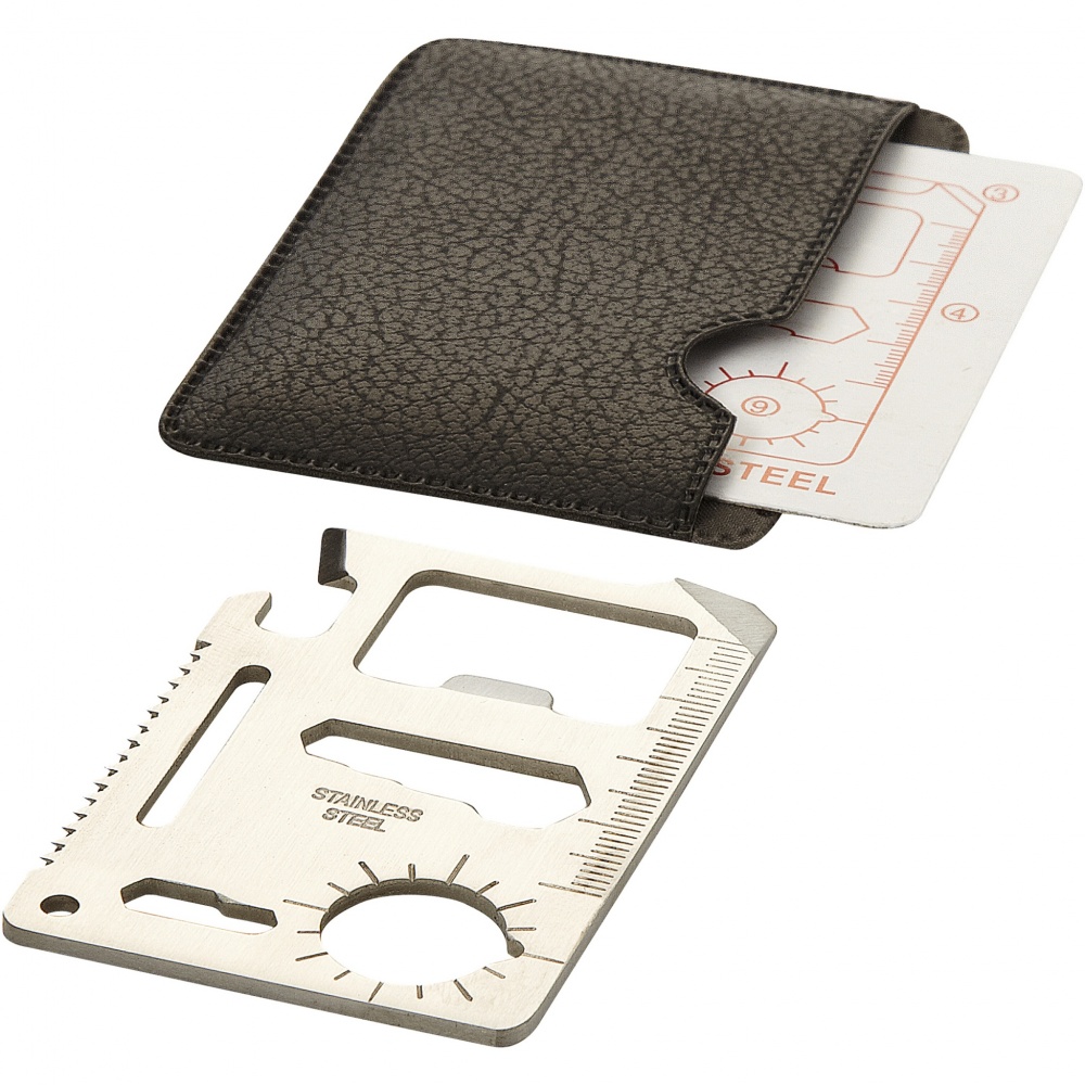 Logo trade advertising products picture of: Saki 15-function pocket tool card