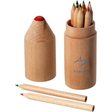 Logo trade promotional products image of: Bossy 12-piece coloured pencil set