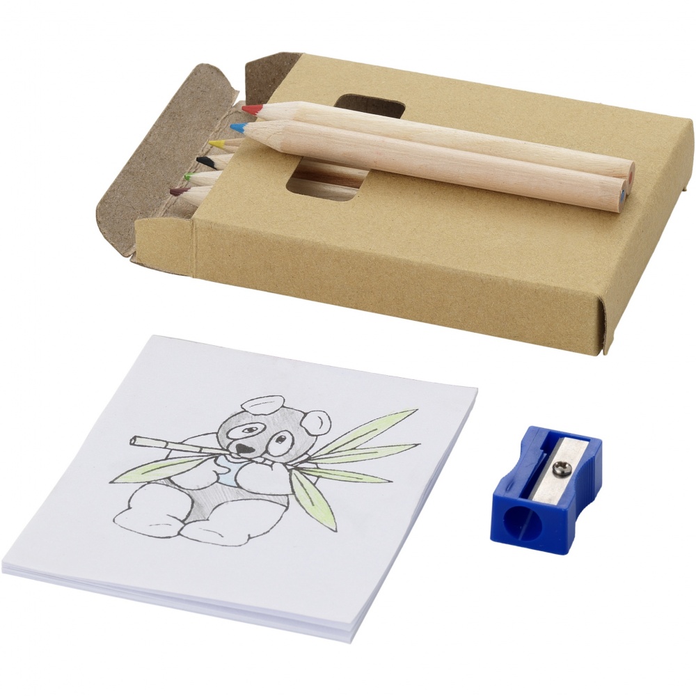Logo trade promotional merchandise image of: Streaks 8-piece colouring set