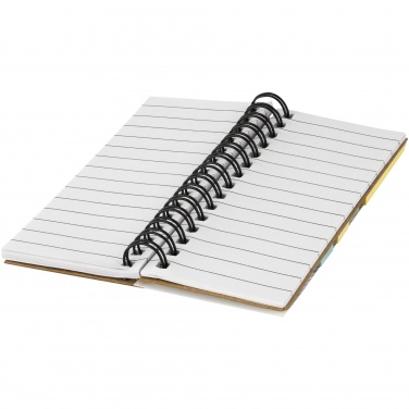Logo trade corporate gifts image of: Spinner spiral notebook with coloured sticky notes