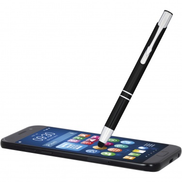 Logo trade corporate gifts picture of: Moneta anodized aluminium click stylus ballpoint pen