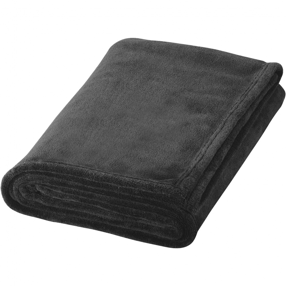 Logo trade business gifts image of: Bay extra soft coral fleece plaid blanket