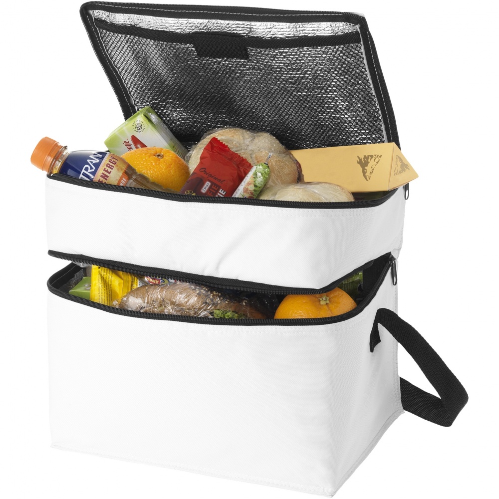 Logo trade promotional items picture of: Oslo 2-zippered compartments cooler bag 13L