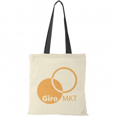Logo trade promotional merchandise image of: Nevada 100 g/m² cotton tote bag coloured handles 7L