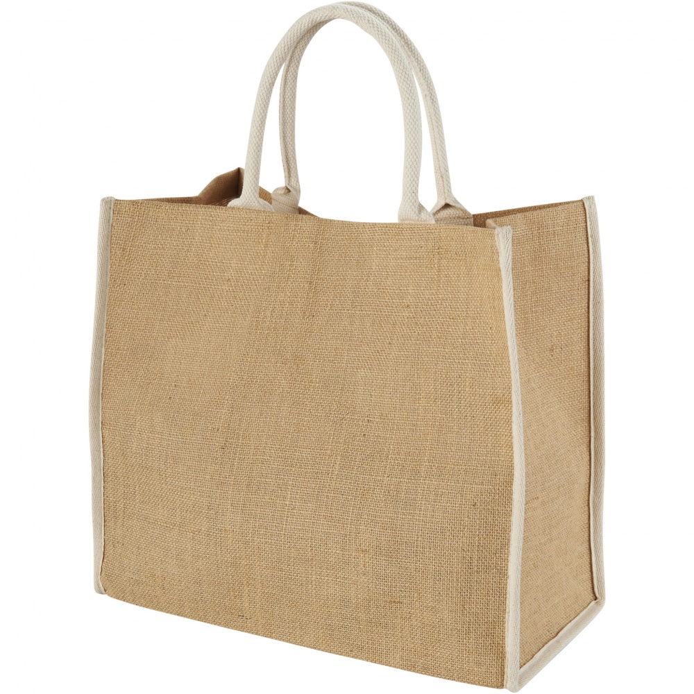 Logotrade promotional product image of: Harry coloured edge jute tote bag 25L
