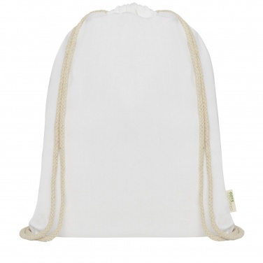 Logo trade promotional items image of: Orissa 100 g/m² organic cotton drawstring bag 5L