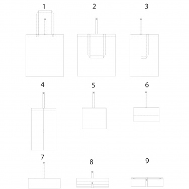 Logo trade promotional giveaways picture of: Nevada 100 g/m² cotton foldable tote bag 7L
