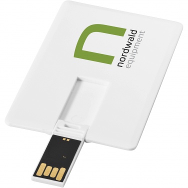 Logo trade business gifts image of: Slim card-shaped 2GB USB flash drive