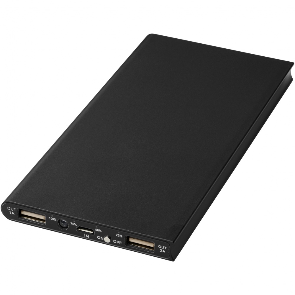 Logo trade promotional items image of: Plate 8000 mAh aluminium power bank