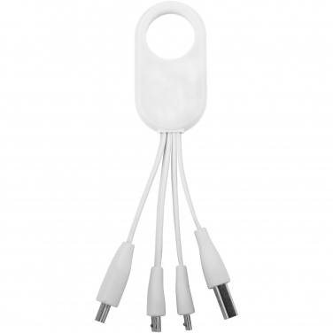 Logo trade promotional products image of: Troup 4-in-1 charging cable with type-C tip