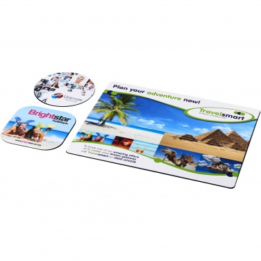 Logotrade promotional product picture of: Brite-Mat® mouse mat and coaster set combo 1