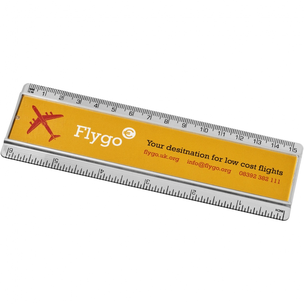 Logo trade corporate gifts image of: Ellison 15 cm plastic insert ruler
