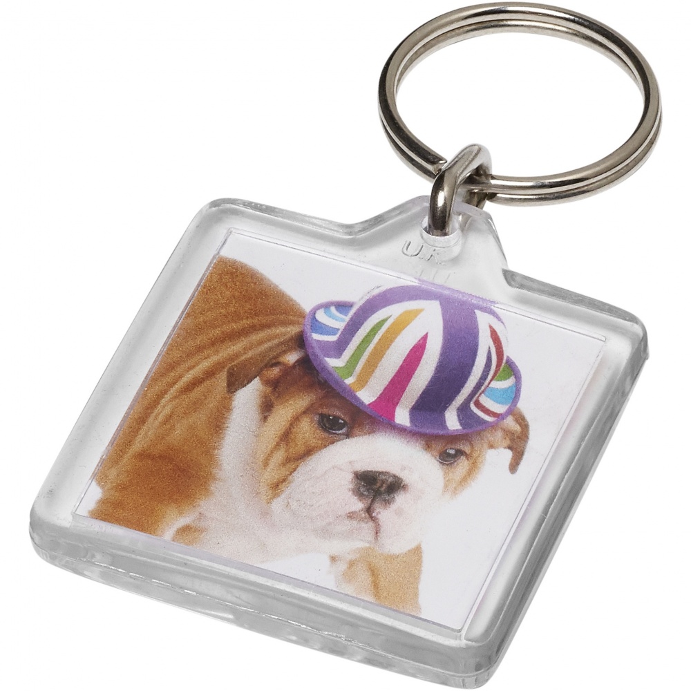Logotrade promotional product picture of: Vial U1 square keychain