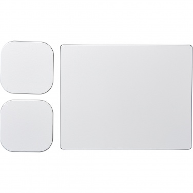 Logo trade promotional merchandise picture of: Brite-Mat® mouse mat and coaster set combo 3