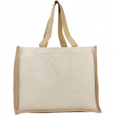 Logo trade promotional item photo of: Varai 320 g/m² canvas and jute shopping tote bag 23L