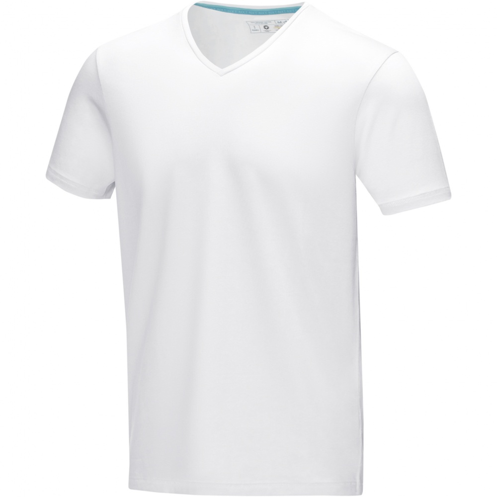 Logotrade promotional item image of: Kawartha short sleeve men's organic V-neck t-shirt