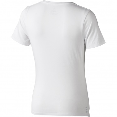Logo trade business gifts image of: Kawartha short sleeve women's organic V-neck t-shirt