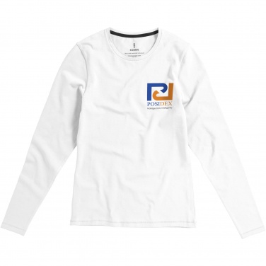 Logo trade promotional giveaways picture of: Ponoka long sleeve women's organic t-shirt