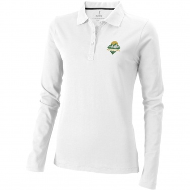 Logo trade promotional giveaway photo of: Oakville long sleeve women's polo