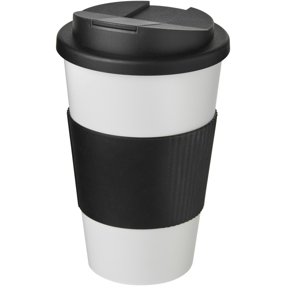 Logo trade promotional products image of: Americano® 350 ml tumbler with grip & spill-proof lid