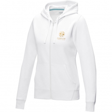 Logo trade promotional product photo of: Ruby women’s organic recycled full zip hoodie