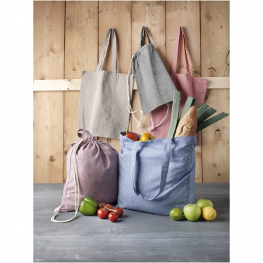 Logo trade promotional merchandise photo of: Pheebs 210 g/m² recycled gusset tote bag 13L