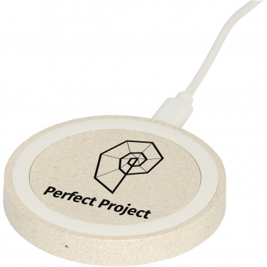 Logotrade promotional product image of: Naka 5W wheat straw wireless charging pad