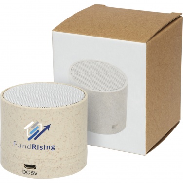 Logo trade business gifts image of: Kikai wheat straw Bluetooth® speaker