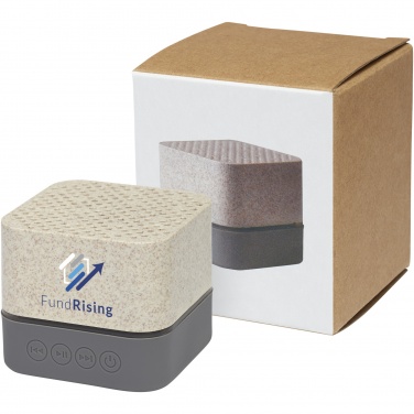 Logo trade business gifts image of: Aira wheat straw Bluetooth® speaker