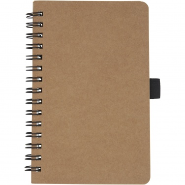 Logo trade corporate gifts picture of: Cobble A6 wire-o recycled cardboard notebook with stone paper