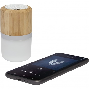 Logotrade promotional product image of: Aurea bamboo Bluetooth® speaker with light 